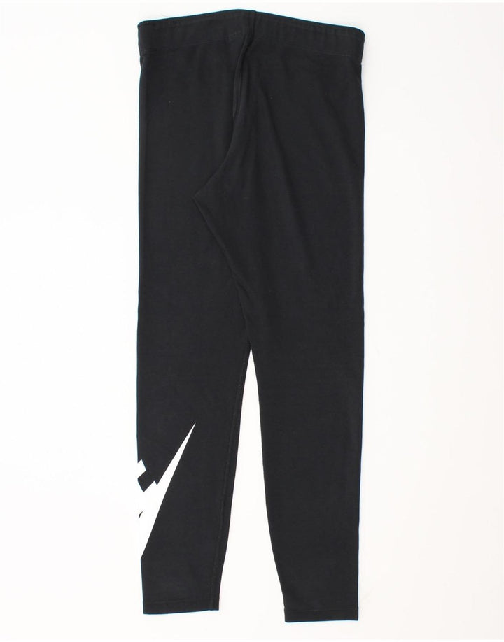 Leggings grafic Nike pentru femei UK 10 mic bumbac negru