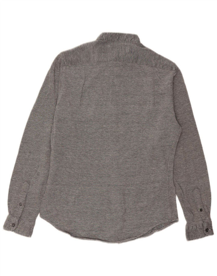 Cămașă pentru bărbați Zara Slim Fit Bumbac Gri mediu