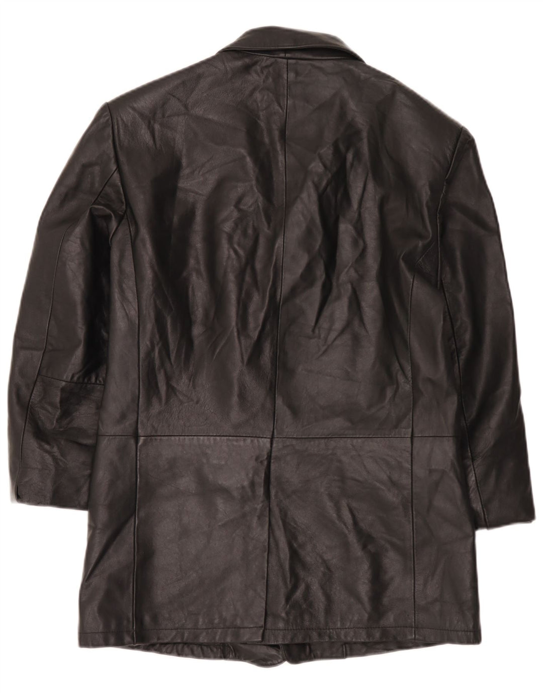 Jachetă vintage pentru bărbați din piele cu 3 nasturi IT 52 XL din piele neagră