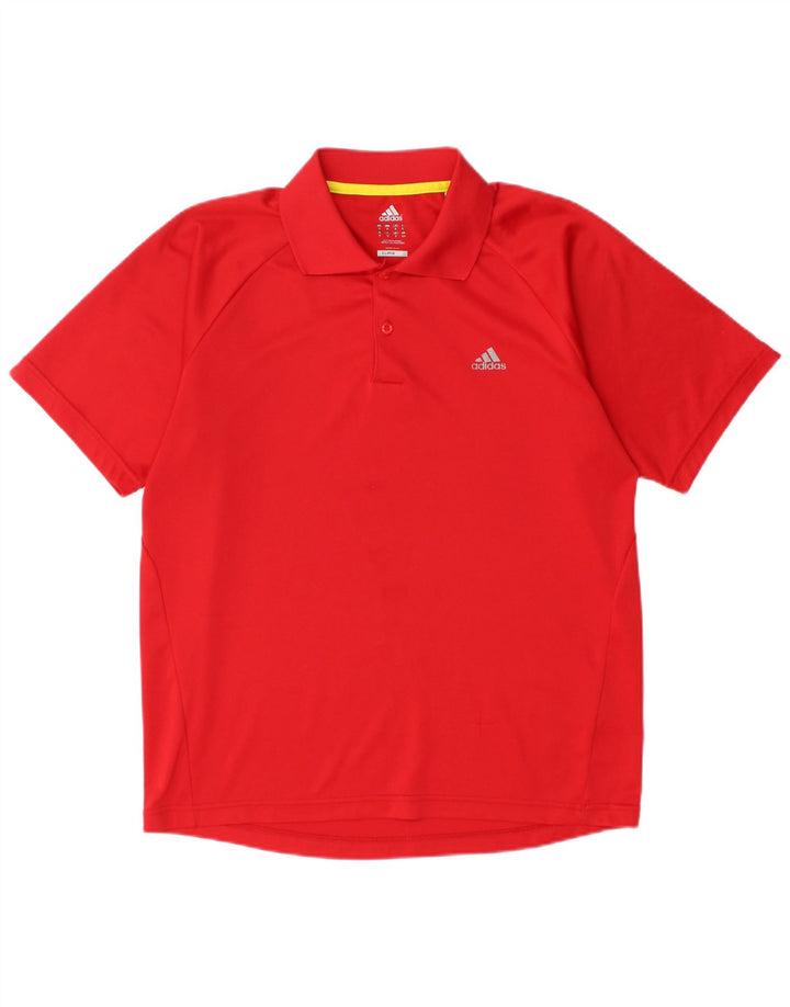 Tricou polo ADIDAS Climalite pentru bărbați, roșu mediu