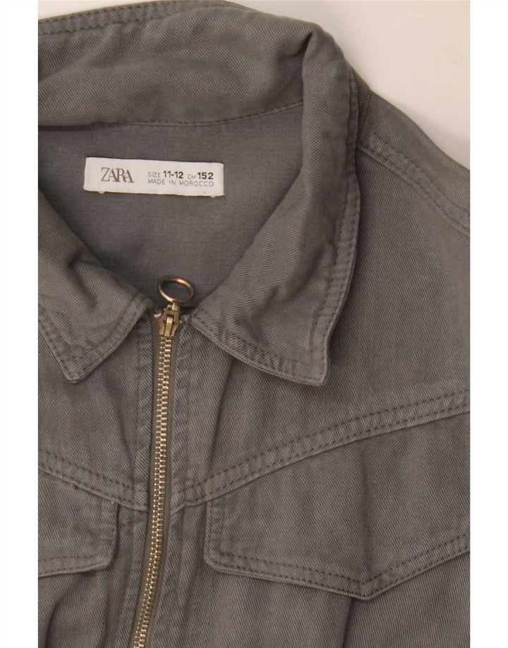 Salopetă Zara Fete Denim 11-12 Ani Gri