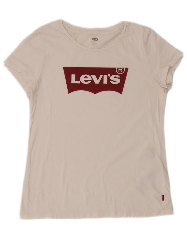 Tricou grafic Levi's pentru femei Top UK 14 Medium White Bumbac