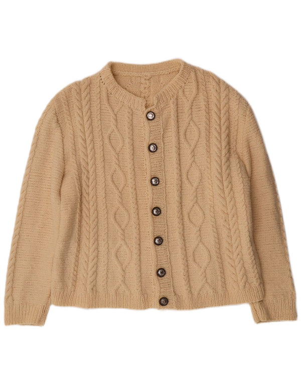 Pulover cardigan pentru femei VINTAGE UK 16, mare, alb