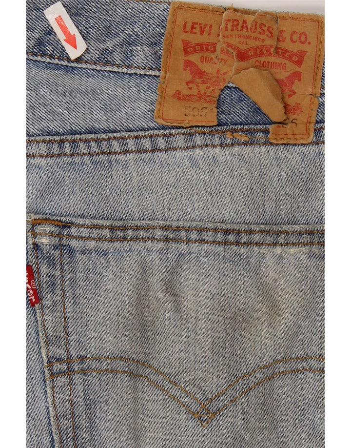 Blugi drepți distressed 505 Levi's pentru bărbați L34 L28 Bumbac albastru