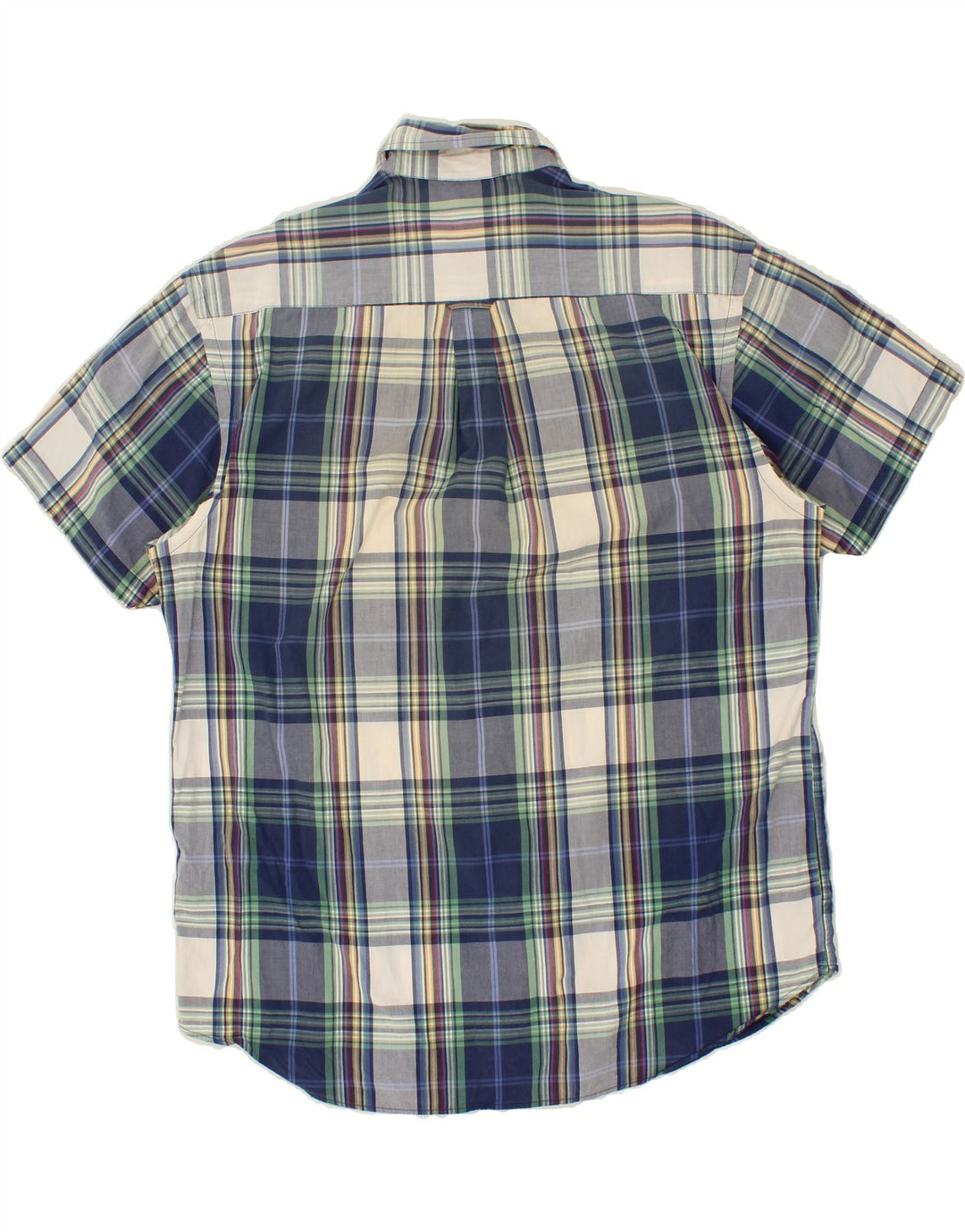 NAUTICA Mens Short Sleeve Shirt Large Blue Check Cotton Vintage Nautica and Second-Hand Nautica from Messina Hembry 
