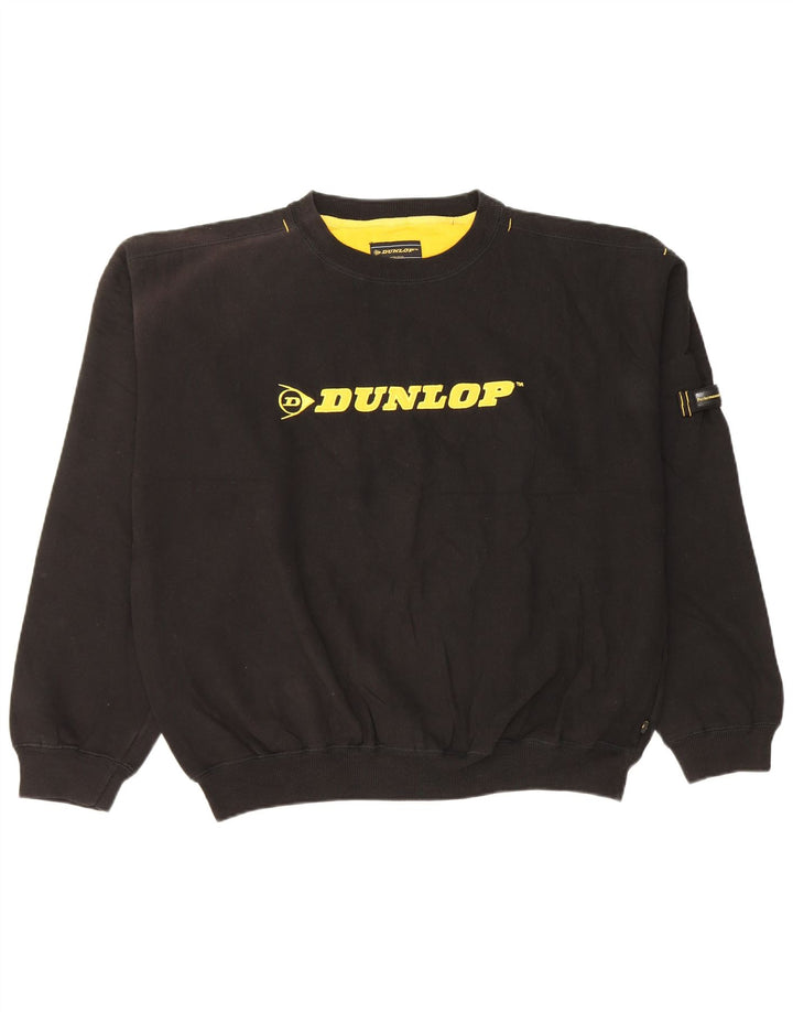 Hanorac grafic Dunlop Jumper XL bumbac negru