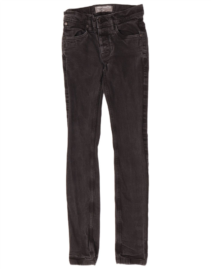 Blugi slim pentru bărbați French Connection W28 L32 bumbac negru
