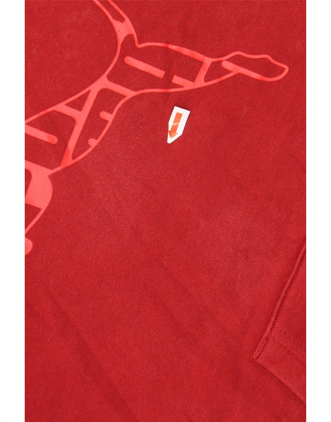 Pulover cu glugă grafic PUMA pentru băieți, 9-10 ani, bumbac roșu