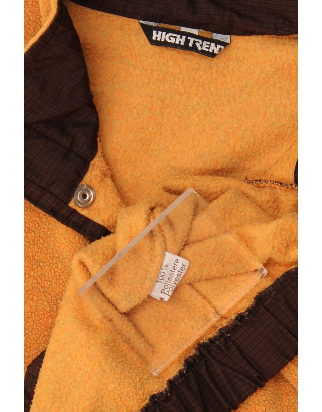 Pulover vintage pentru bărbați, cu gât cu nasturi, XL, poliester portocaliu