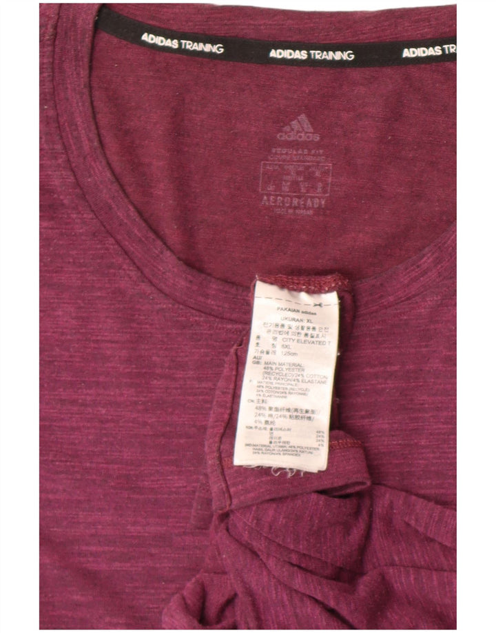 Tricou pentru bărbați Adidas Top XL Burgundy Flecked Polyester