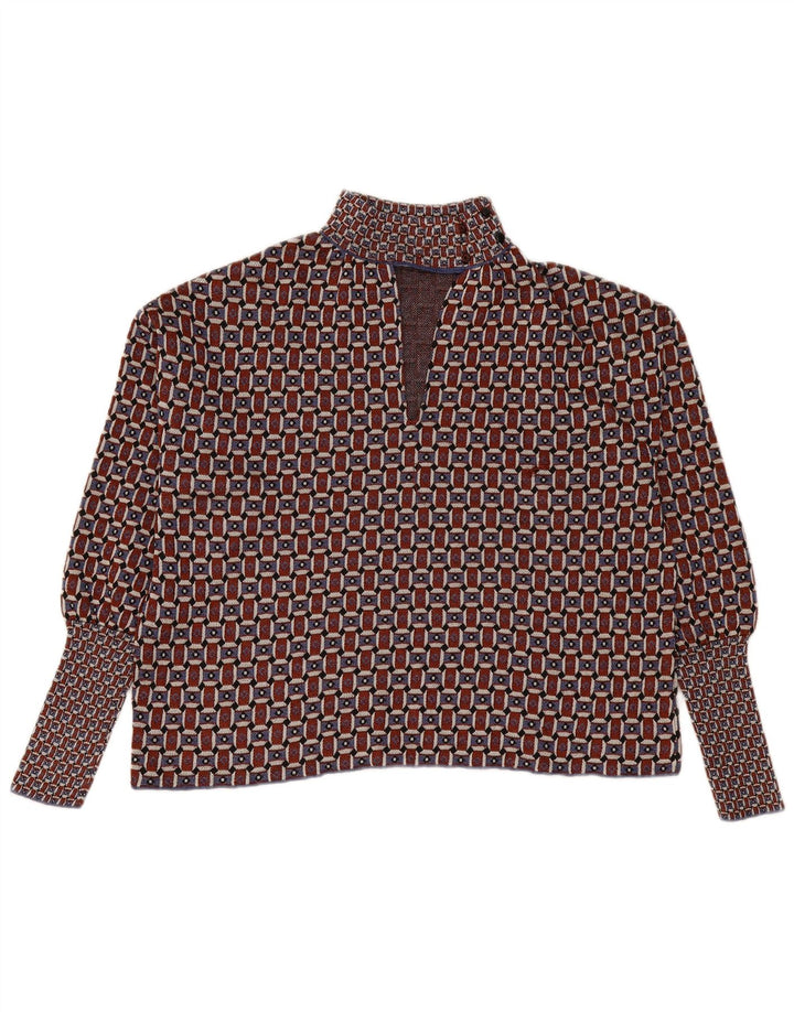 Pulover de damă ZARA cu gât țestoasă supradimensionat, UK 10 Mic Bordeaux