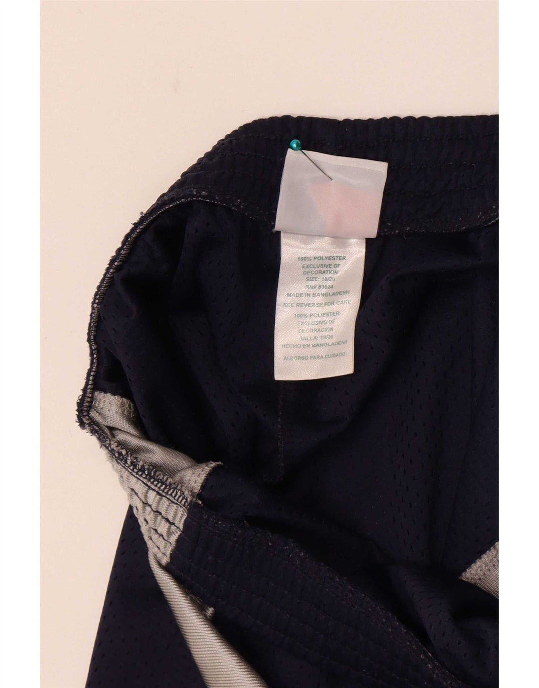 Pantaloni scurți sport Majestic pentru bărbați, medii, albastru marin, poliester color bloc