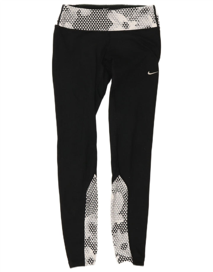Jambiere de alergare pentru femei Nike XS W25 L30 Poliester color bloc negru