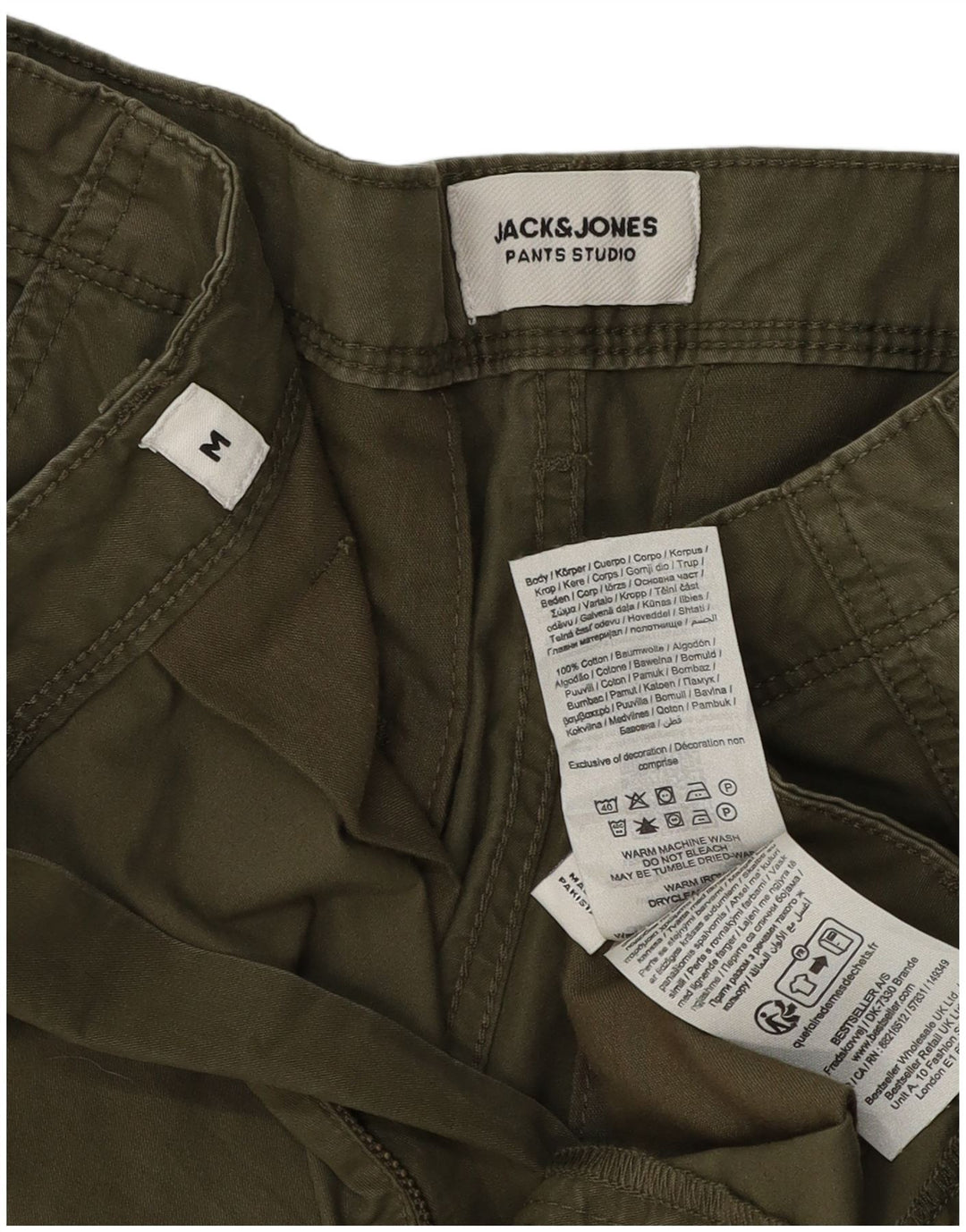 Pantaloni scurți cargo Jack & Jones pentru bărbați, mediu W32, bumbac kaki