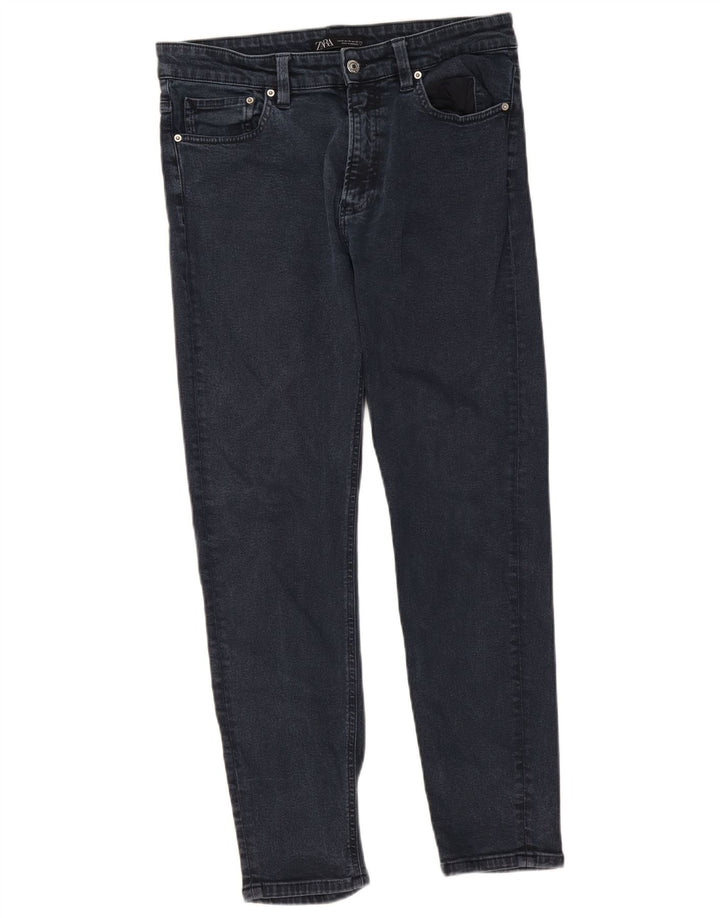 Blugi slim pentru bărbați Zara EU 42 Large W32 L29 Bleumarin