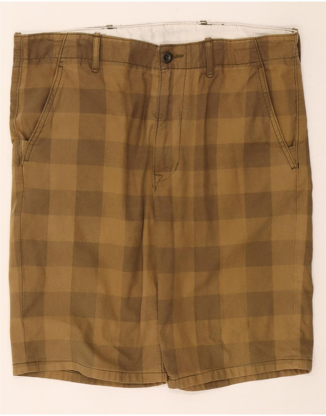 Pantaloni scurți chino pentru bărbați LEVI'S W33 Medium Khaki Gingham Bumbac