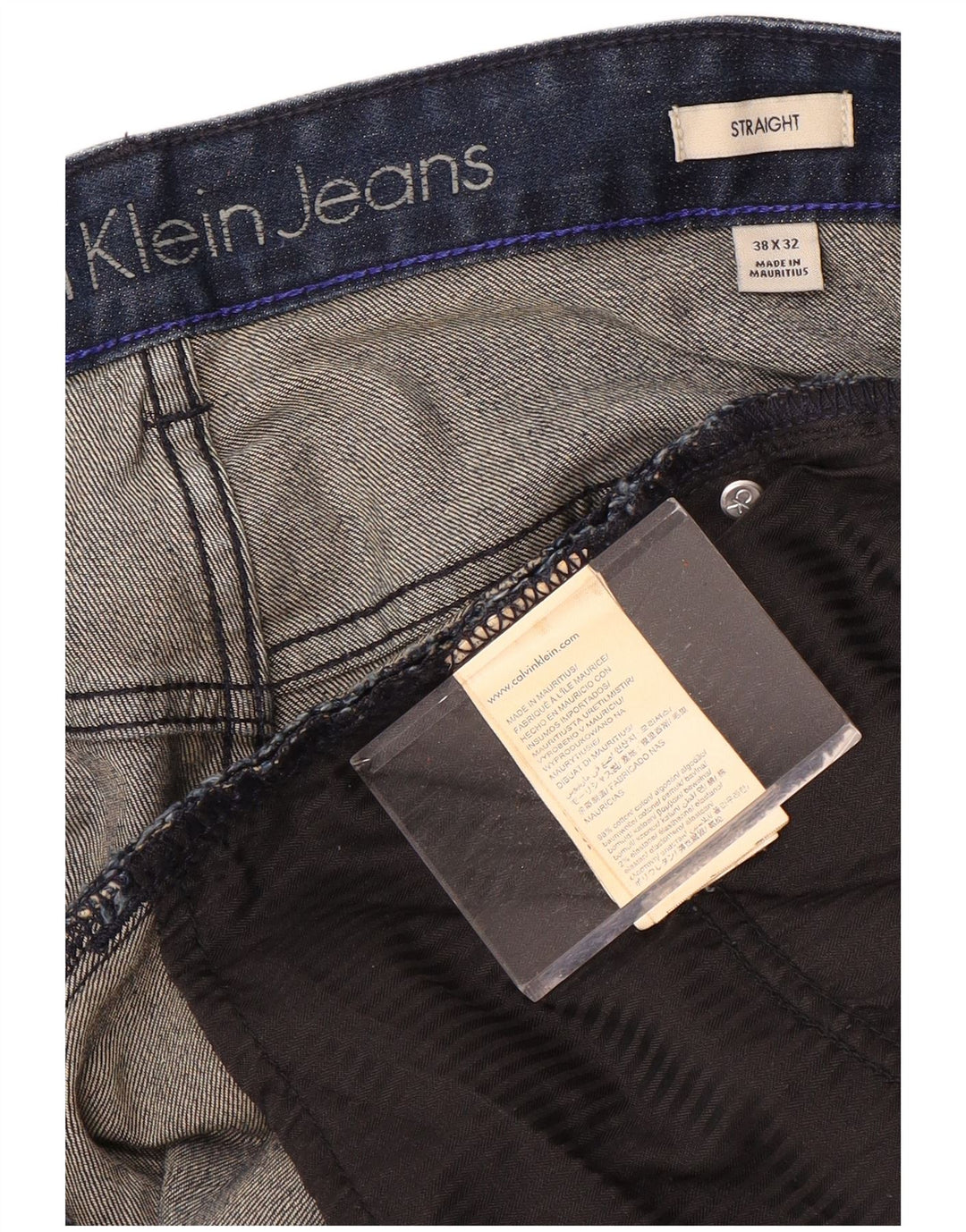 Blugi drepti pentru bărbați Calvin Klein W38 L32 bleumarin