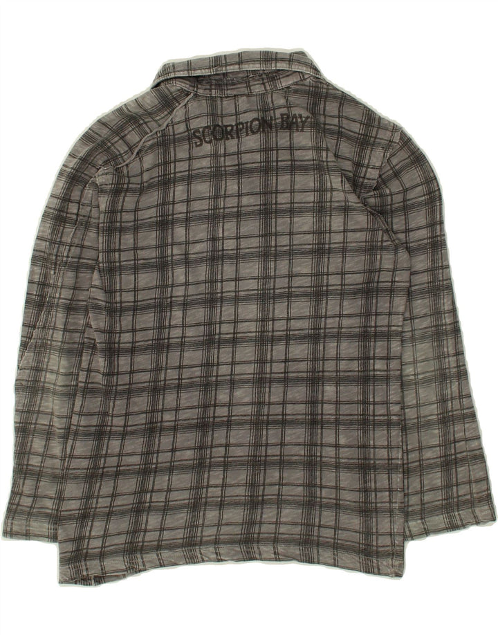 SCORPION BAY Boys Pullover Shirt 8-9 Years Small  Grey Check Cotton Vintage Scorpion Bay and Second-Hand Scorpion Bay from Messina Hembry 