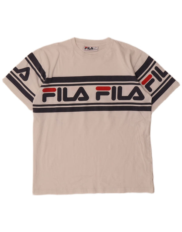 Tricou grafic pentru bărbați Fila Top Small White