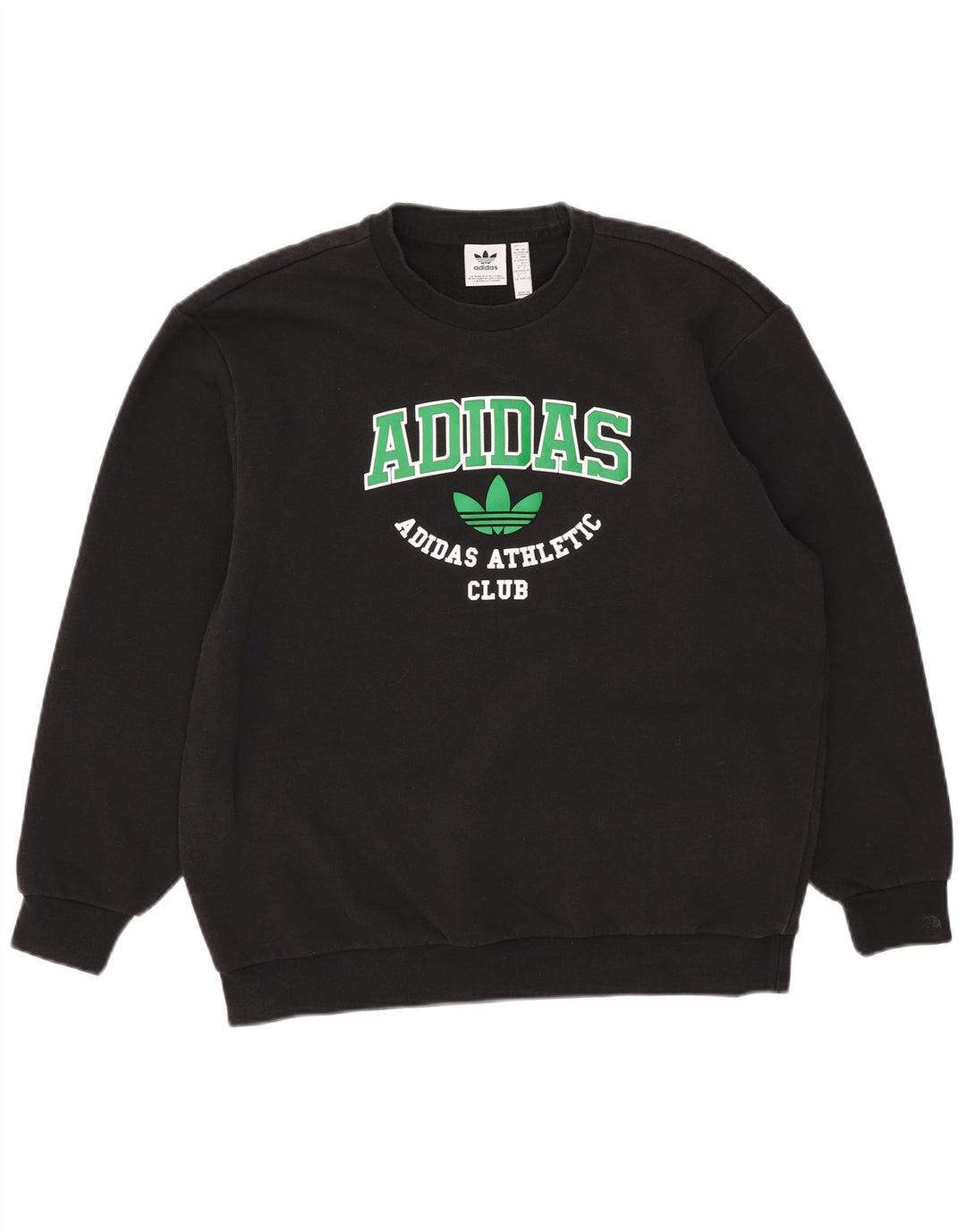 Pulover Adidas pentru bărbați grafic supradimensionat 2XS bumbac negru