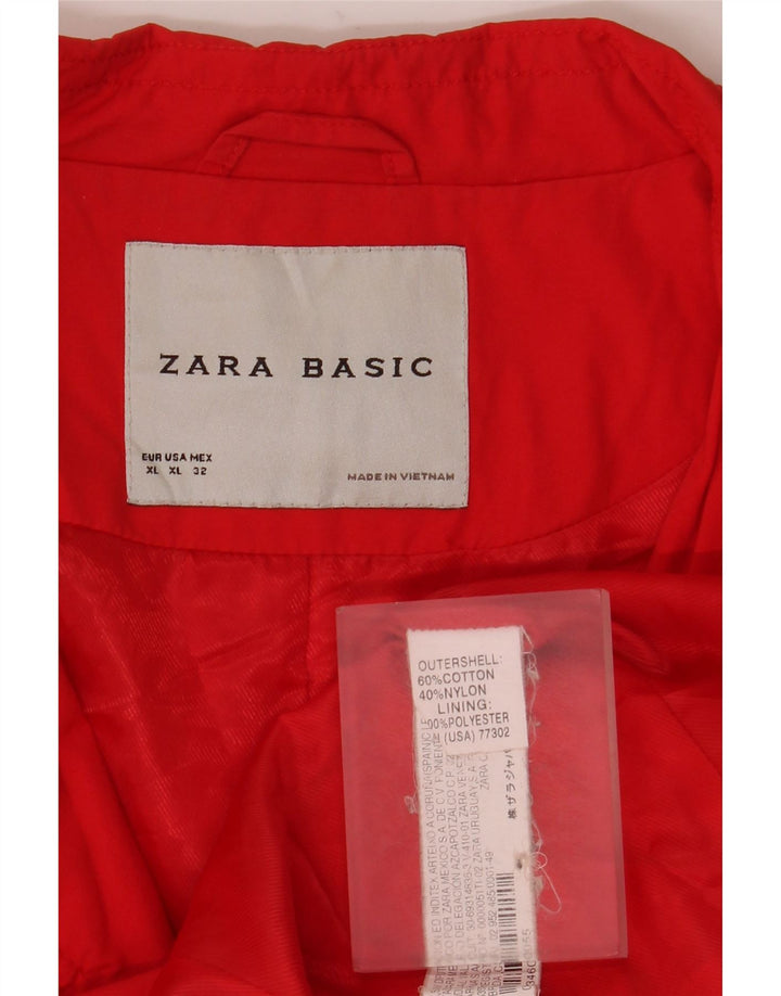Jachetă militară pentru femei Zara UK 18 XL bumbac roșu