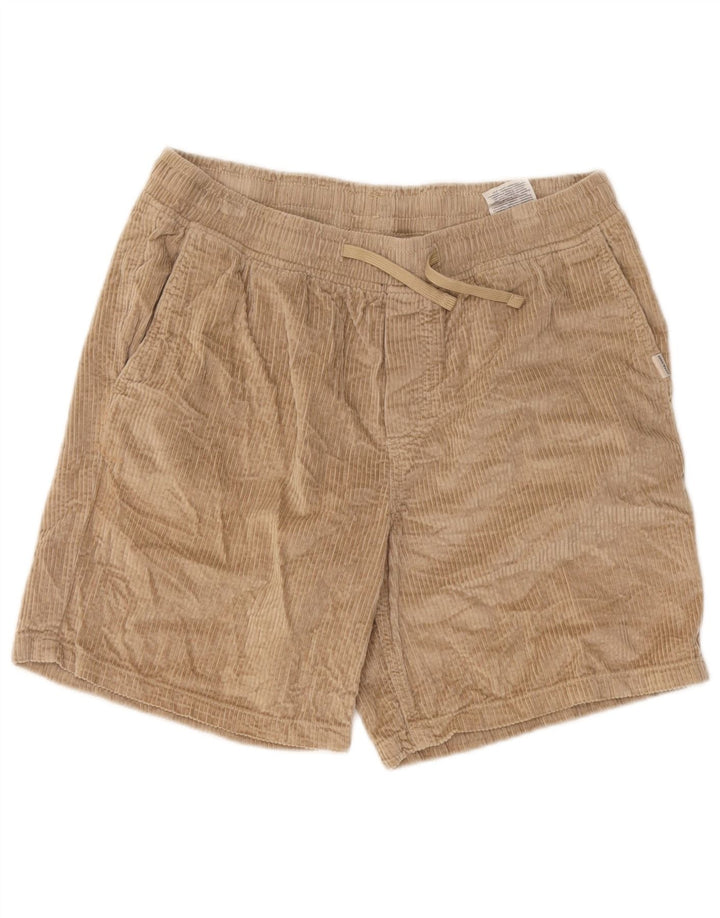 Pantaloni scurți Jack & Jones pentru bărbați din velur mediu W36 bumbac bej