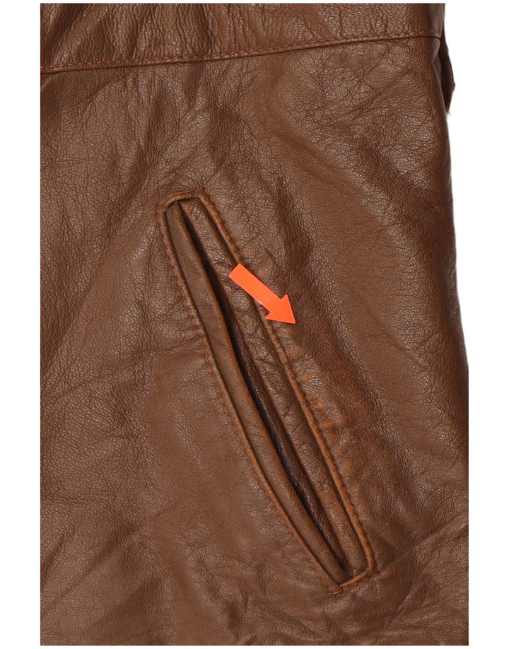 Jachetă de piele pentru bărbați VINTAGE IT 52 XL maro