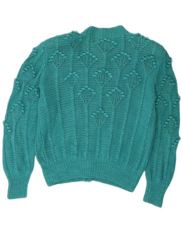 Pulover Cardigan Vintage pentru Damă UK 18 XL Turcoaz