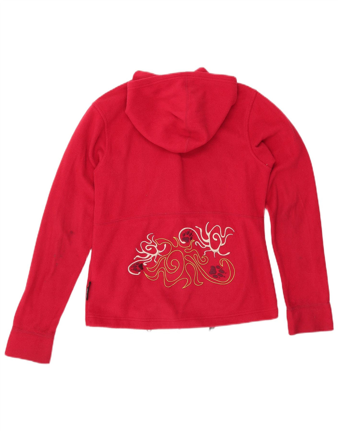 JACK WOLFSKIN Jachetă fleece cu glugă pentru femei UK 10 Small Red