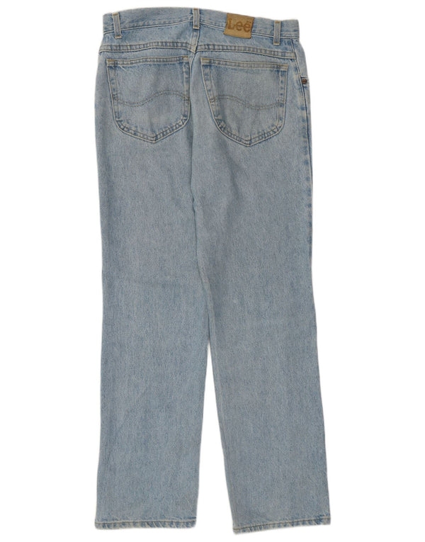 Lee Mens Straight Jeans W33 L30 Blue Cotton