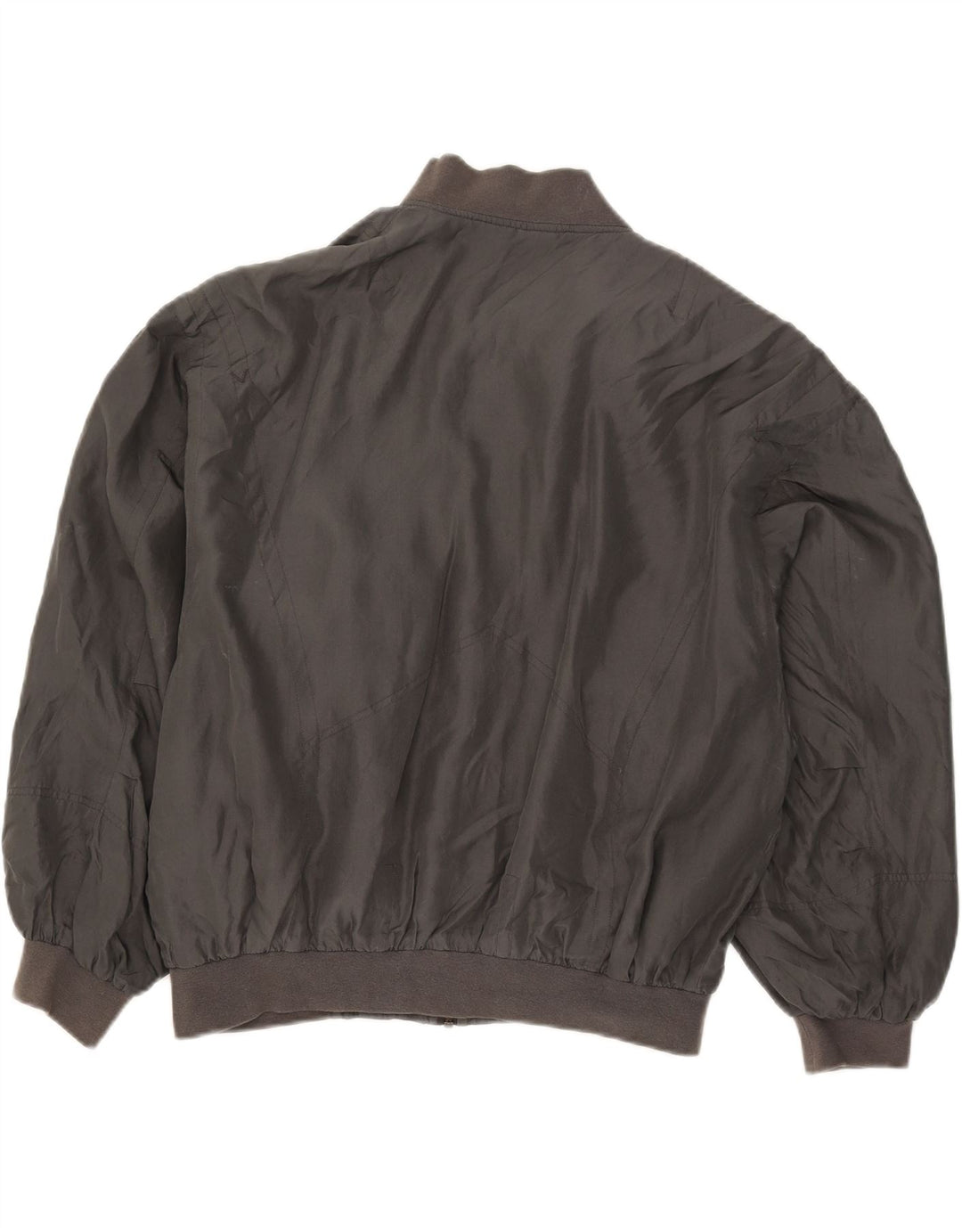 Bomber vintage pentru bărbați UK 38, mătase, gri mediu