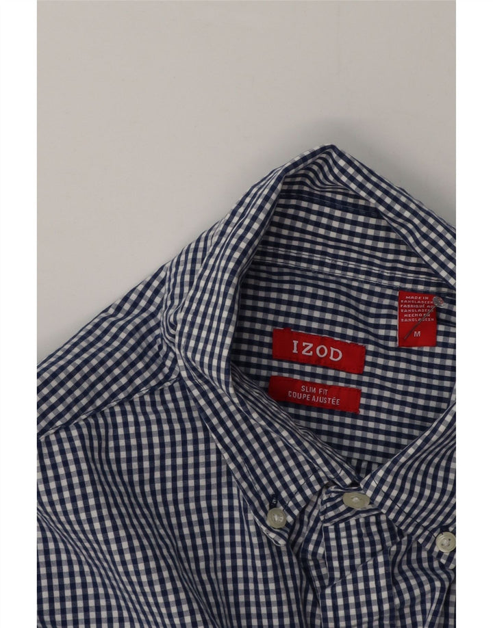 Cămașă Izod Coupe Ajustee Slim Fit, Bumbac Vichy Albastru Mediu