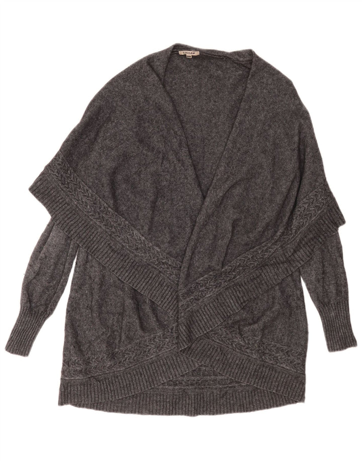 Pulover cardigan pentru femei Jigsaw UK 10 Lână gri mică