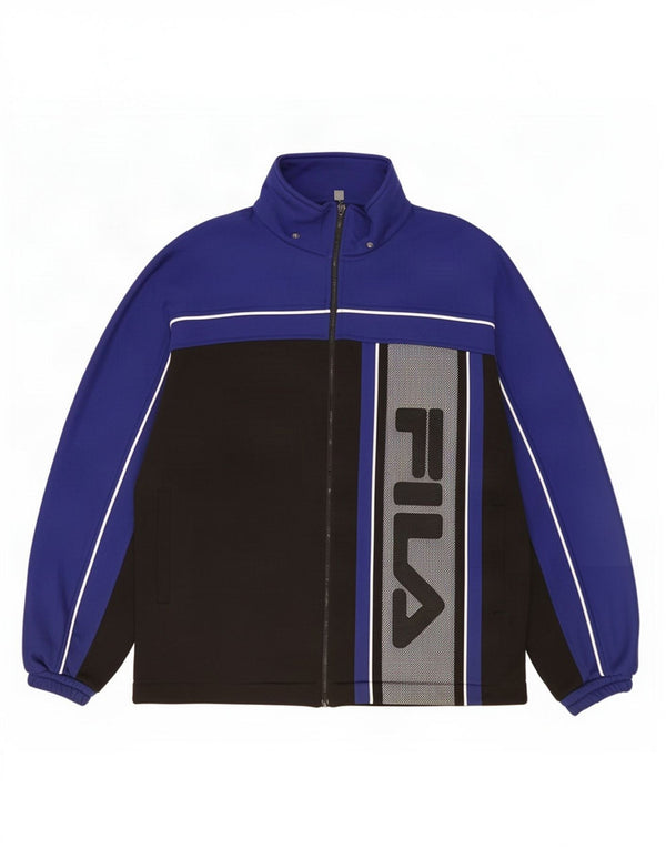 Jachetă de top pentru trening cu grafică pentru bărbați Fila IT 46 Small Black Colorblock