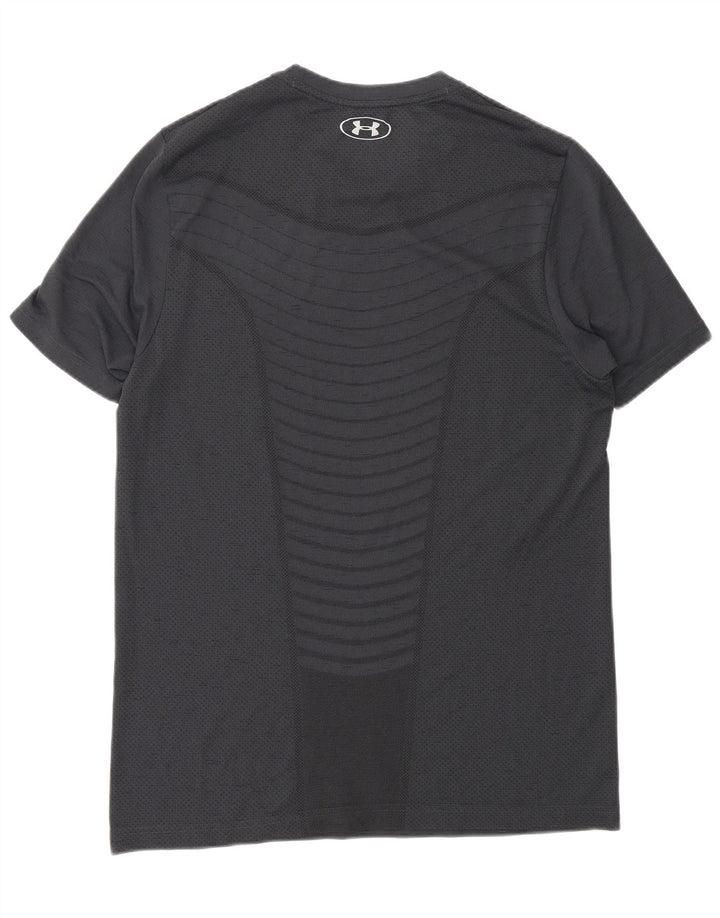 Tricou Under Armour pentru bărbați Heat Gear Top Mediu Gri Poliester cu dungi