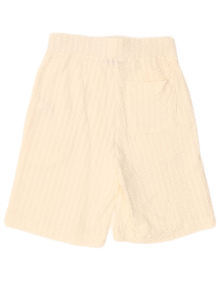 Pantaloni scurți sport pentru bărbați Zara mici, bumbac cu dungi alb