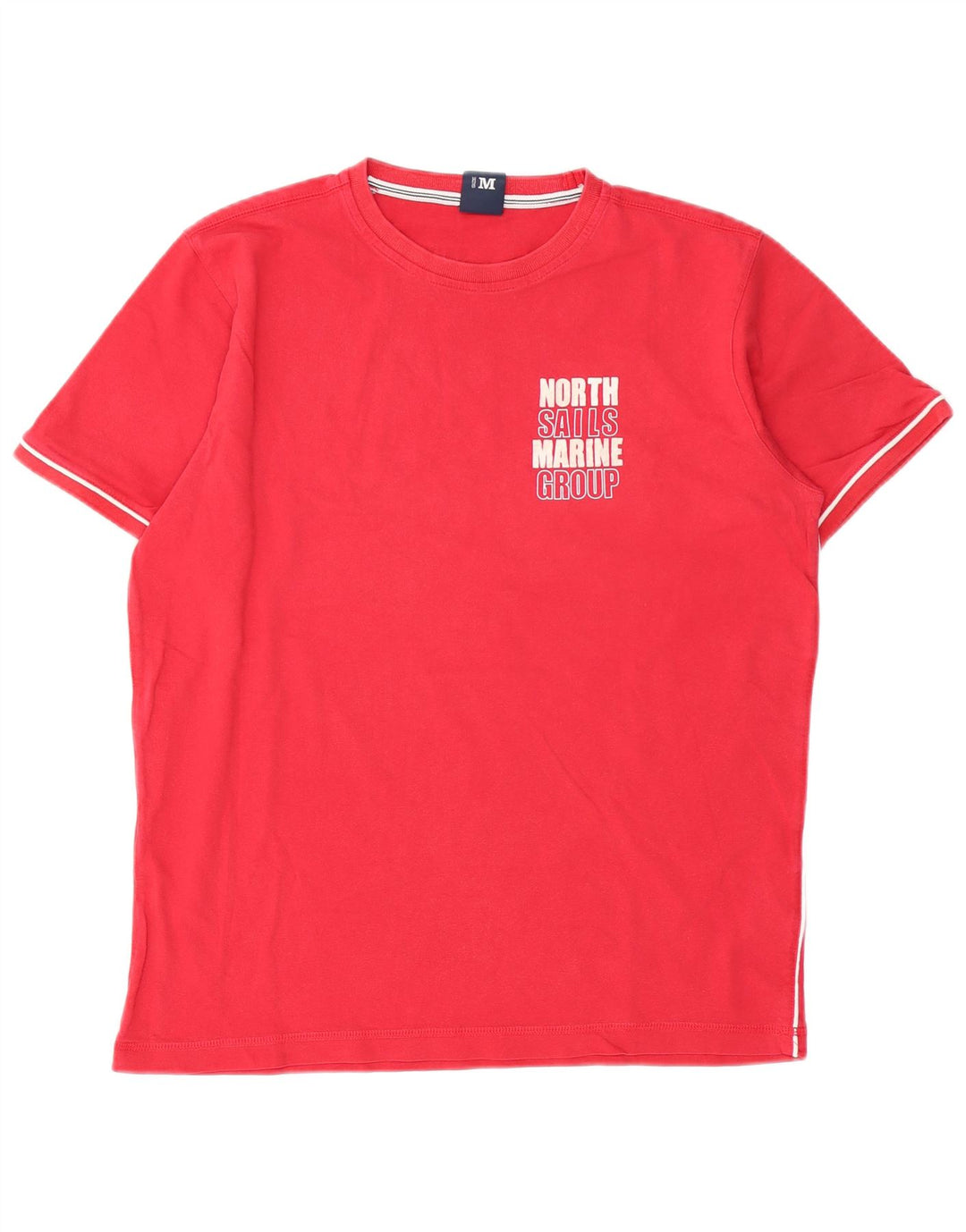 Tricou grafic North Sails pentru bărbați Top din bumbac roșu mediu