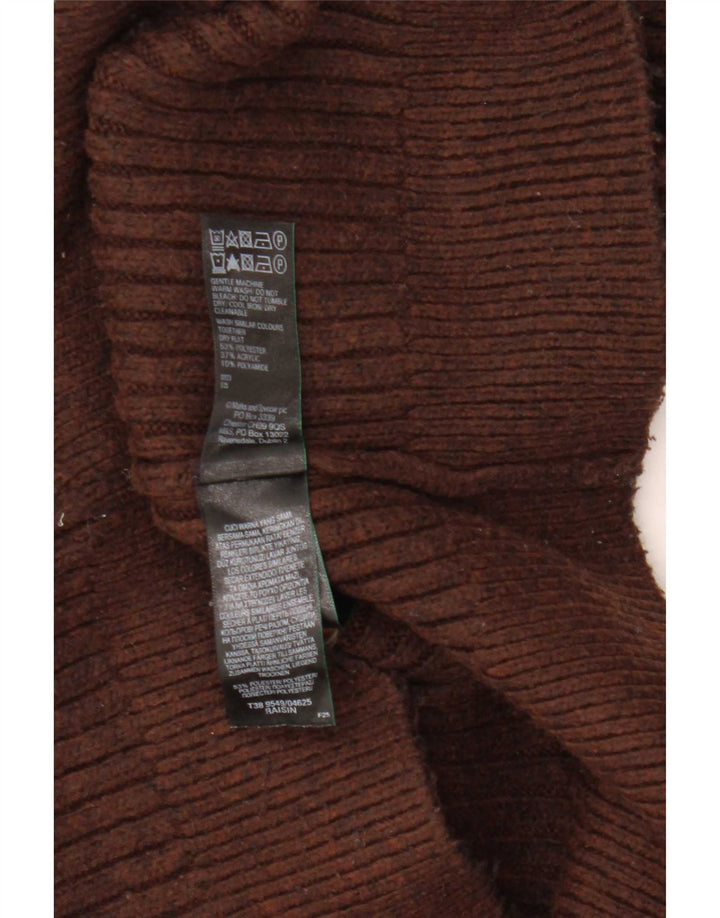 Marks & Spencer Pulover Crop Cardigan pentru femei UK 10 Poliester maro mic