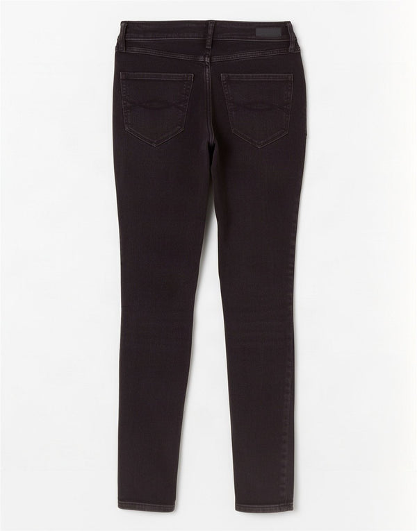Abercrombie & Fitch Blugi skinny învechiți pentru femei US 0 XS W25 L26 Negri