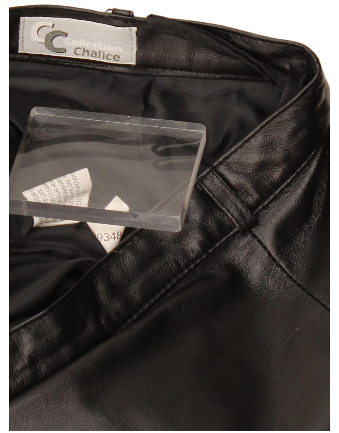 Fusta de piele vintage pentru femei W28 Medium Black Leather