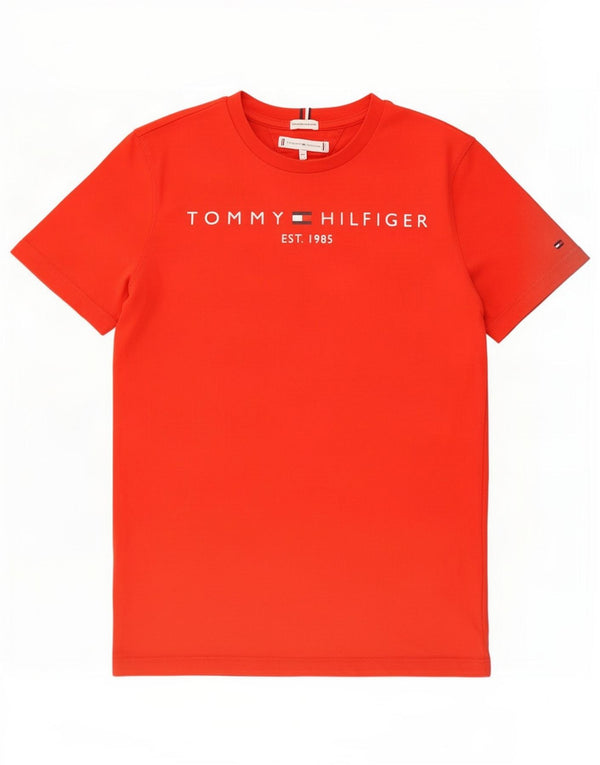 Tricou grafic Tommy Hilfiger pentru băieți Top 13-14 ani bumbac roșu