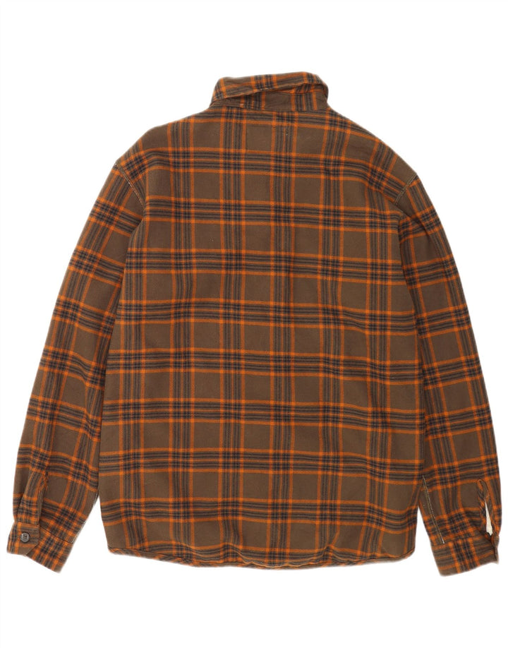 Cămașă de flanel Lumberjack Carrera pentru bărbați, maro mediu, carouri