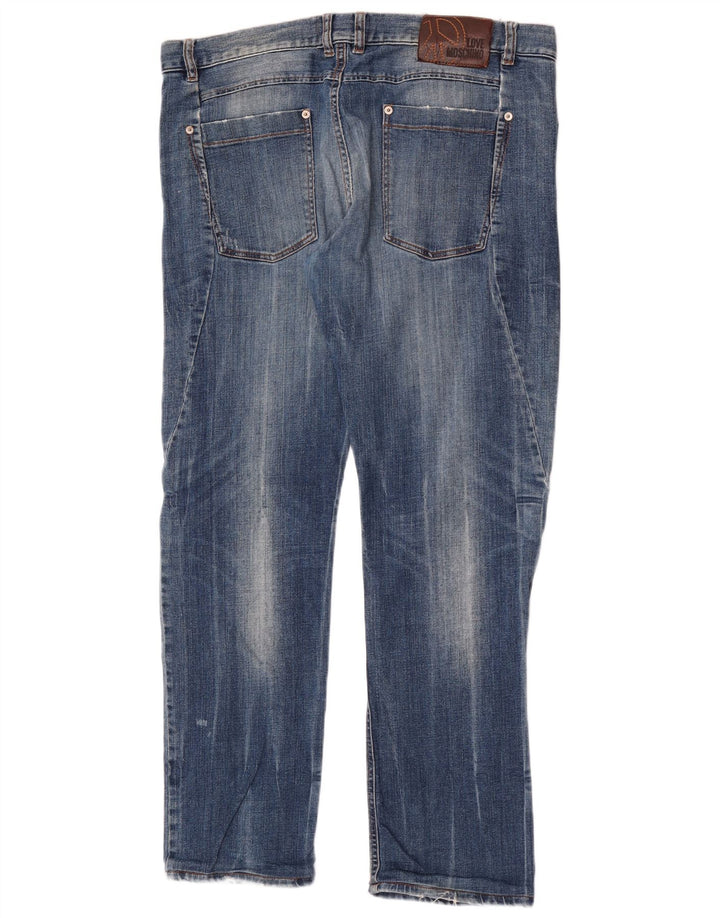 Blugi slim pentru bărbați Moschino W38 L32 Blue Cotton Classic
