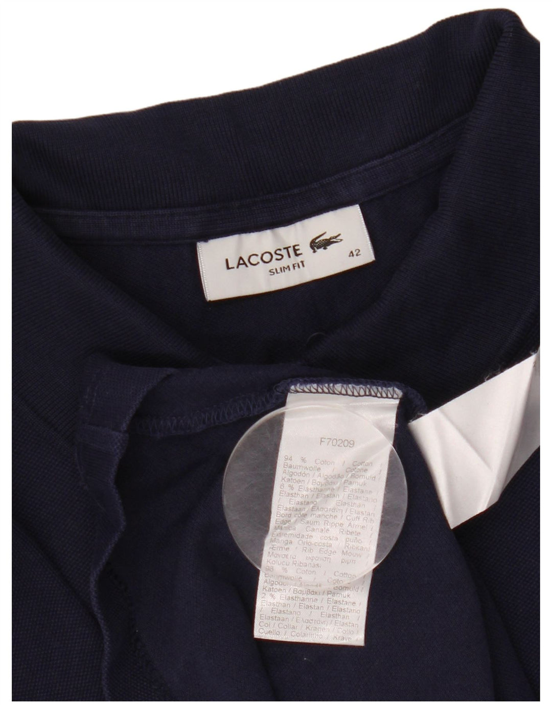 Cămașă polo pentru femei LACOSTE Slim Fit Mărimea 42 Mare Bumbac bleumarin