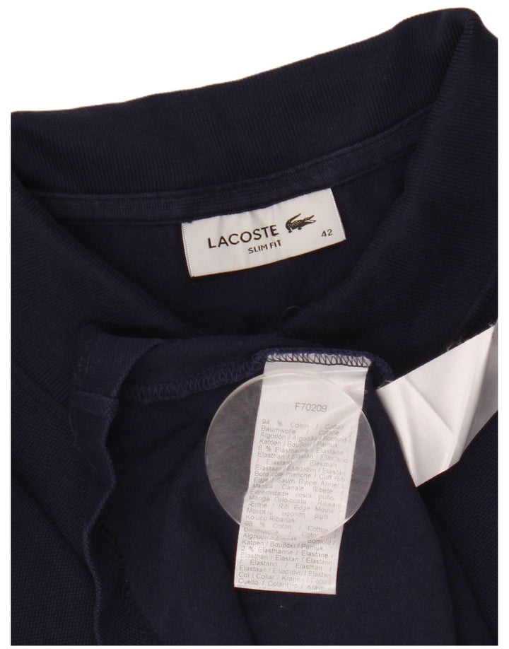 Cămașă polo pentru femei LACOSTE Slim Fit Mărimea 42 Mare Bumbac bleumarin