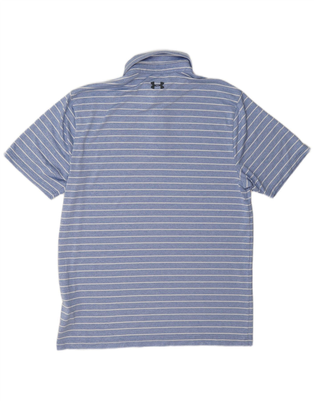Tricou polo Under Armour pentru bărbați, poliester cu dungi albastre medii