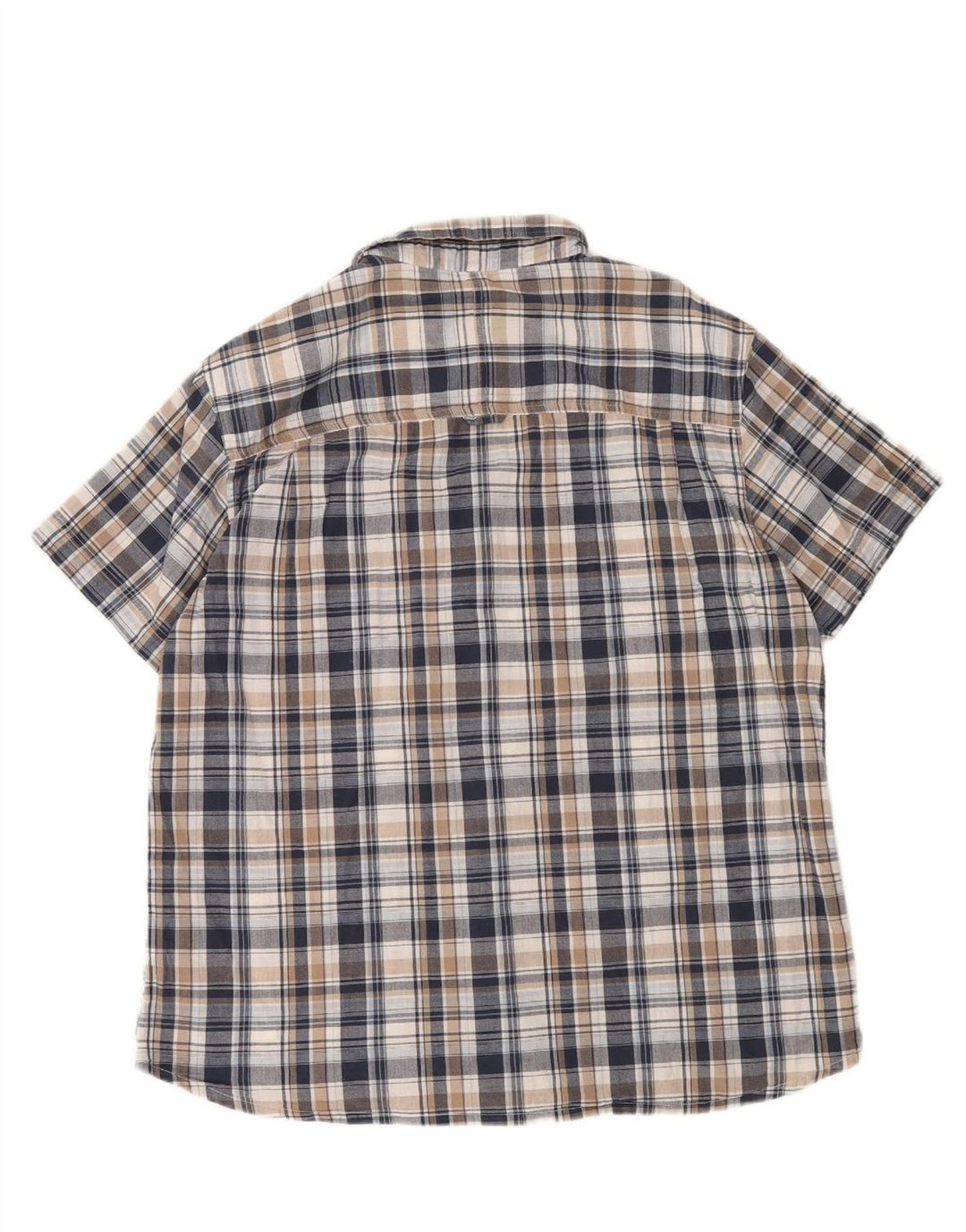 MOUNTAIN WAREHOUSE Mens Short Sleeve Shirt XL Multicoloured Check Cotton