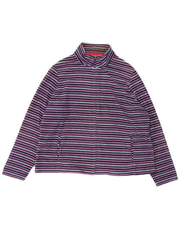 Jachetă fleece pentru femei Marks & Spencer UK 22 2XL Poliester cu dungi violet