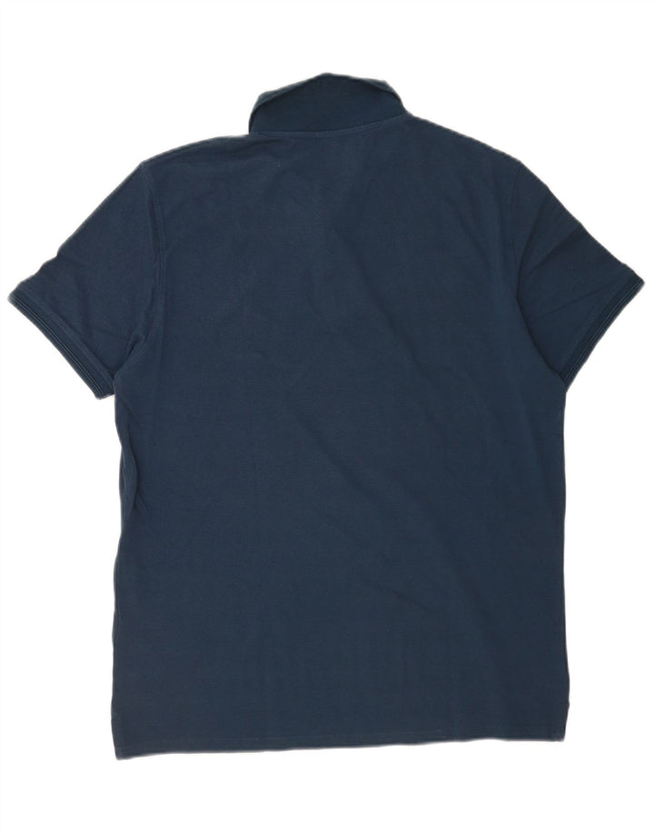 Tricou polo pentru bărbați Liu Jo, bumbac, albastru bleumarin mediu