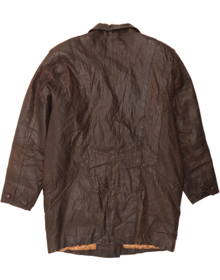 GIORGIO MOBIANI Womens Leather Coat EU 40 Medium Brown Leather Vintage Giorgio Mobiani and Second-Hand Giorgio Mobiani from Messina Hembry 
